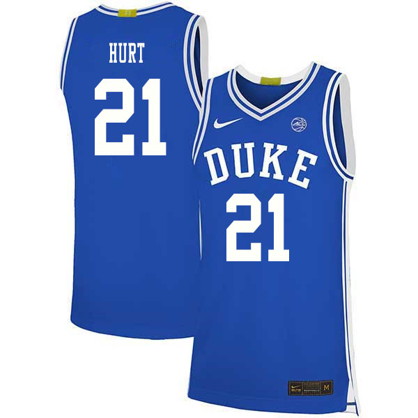 2020 Men #21 Matthew Hurt Duke Blue Devils College Basketball Jerseys Sale-Blue